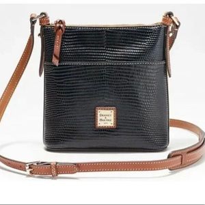 BRAND NEW! Dooney & Bourke Lizard Embossed Letter Carrier Crossbody Bag!